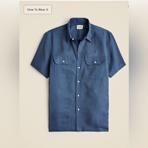J. Crew Navy Button Down Casual Shirt